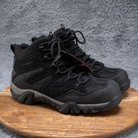 NEW Wolverine Wilderness Mid Hiker CT WP Black Boots Shoes W881017 US Women's 10 - Picture 1 of 6